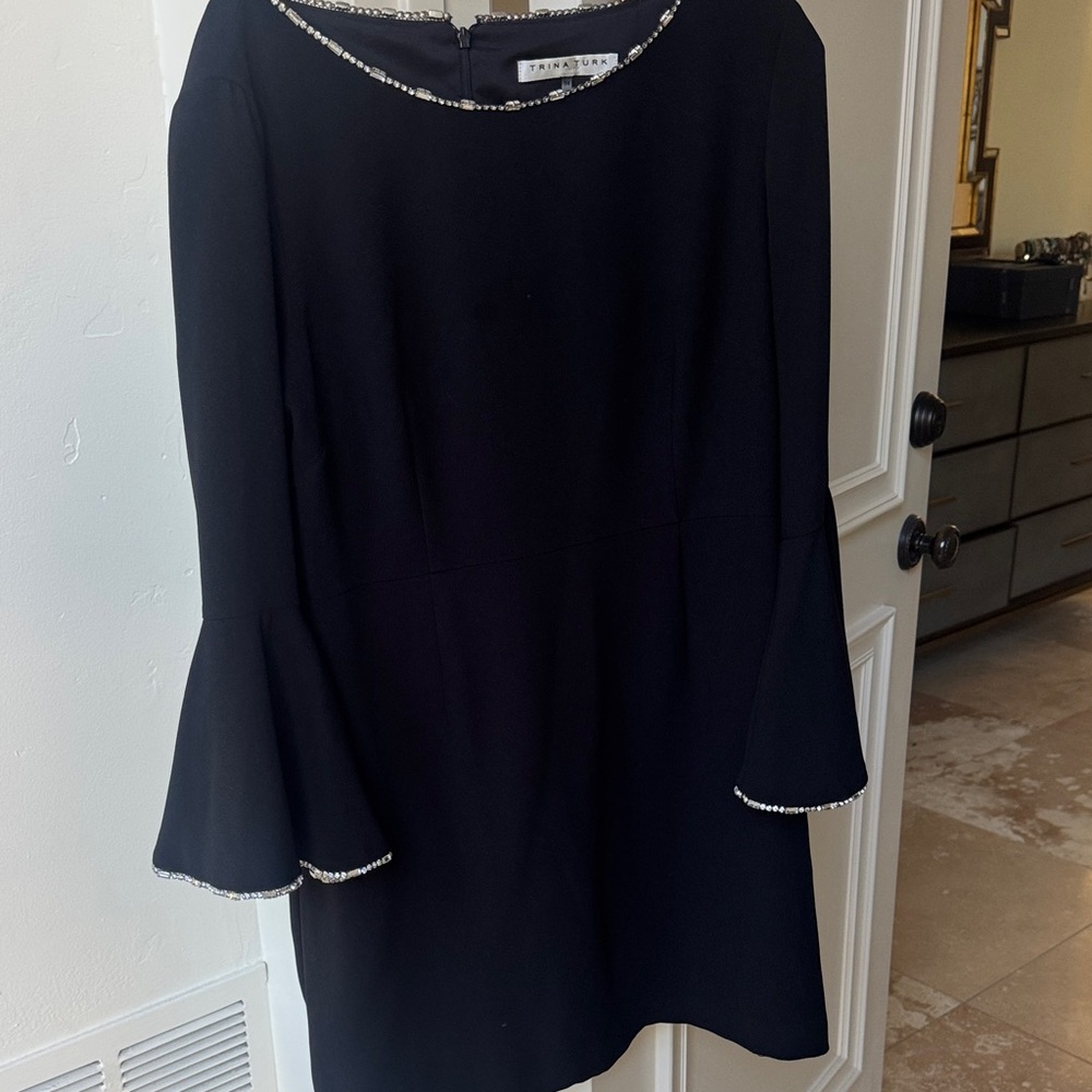 Trina Turk cocktail Dress with crystal Accents